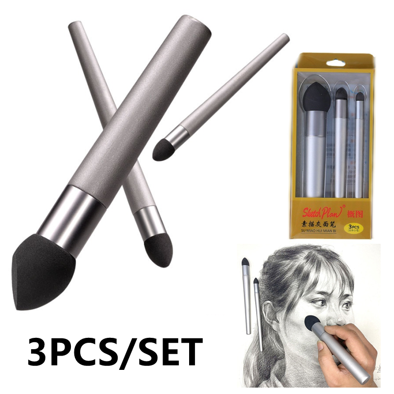 3Pcs Sketch Pen Brush Sponge W - Detailing Brush Set review and price